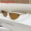(Brown)Cat Eye Eyewear With Artificial Pearl Decoration And Metal Frame Casual For 1