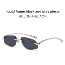 (Gold Black Gray)Modern Minimalist Unisex Metal Sun Glasses With Uv400 For Outdoor Activities Parties And