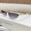 (Brown)Cat Eye Eyewear With Artificial Pearl Decoration And Metal Frame Casual For 8