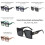 (Gray)Óculos de sol quadrados da moda com letras e decorações de strass para passeios 10