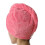 (Rose Red)absorbent Hair Drying Cap Thick Quick Dry Bath Towel Cap Plush Solid Color 1