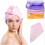 (Rose Red)absorbent Hair Drying Cap Thick Quick Dry Bath Towel Cap Plush Solid Color 3
