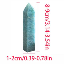 (8-9cm)1 peça coluna de pedra azul natural Ite cristal quartzo varinha pedra de cura