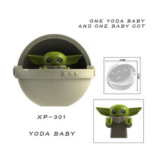 (XP-301)Yoda Baby Chirstmas Rotating Arm Mandalorian Rey Kylo Building Blocks Toy Child