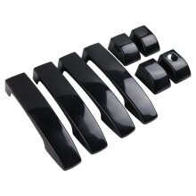 Auto TüR Griff Abdeckungen Zier Trim Schwarz GläNzend AußEn TüR Griffe Abdeckung für Range L322 2002-2012