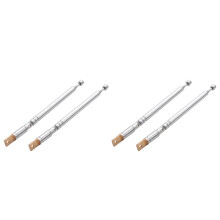 4PCS Replacement 24.1cm 9.49Inch 5 Sections Telescopic Antenna Aerial for Radio TV