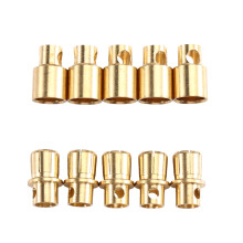 5 Pairs 8.0mm RC Banana Plug Connector Brass Male Female Connect Plug for RC Car Boat Motor ESC DIY Soldering