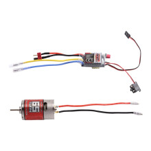 RC Brushed Motor, 550 High Torsion Low Noise Motor 65T-4500rpm 3.17mm D Daxis with 60A Brushed ESC for RC Car