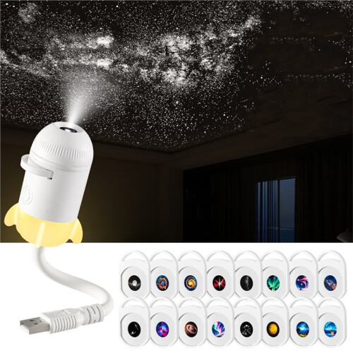 2-in-1 Star Projector Light USB  Star Projector Lamp Clear Image Adjustable Brightness for Kids Gift Home Decor 1