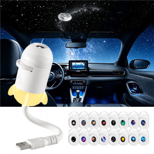 2-in-1 Star Projector Light USB  Star Projector Lamp Clear Image Adjustable Brightness for Kids Gift Home Decor 2