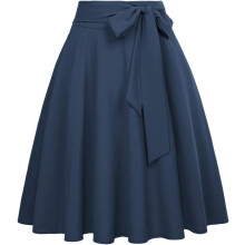 Eleganter Damenrock Vintage Ausgestellt Dunkelblau Größe 3XL — a-linien rock damen, retro rock knielang