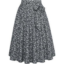 Damenrock Vintage Ausgestellt Elegant Schwarz Größe M — a-linien rock, retro rock damen, knielanger stoffrock