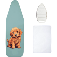 Heat-Insulating Thick Ironing Board Cover Green 112 x 34cm — padded ironing pad, steam iron cover, felt board liner