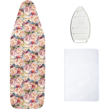 Heat-Insulated Thick Ironing Board Cover Flowers 112 x 34 cm — ironing board pad, steam iron accessory