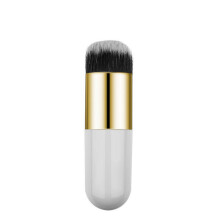 (White Gold)Chubby Pier Foundation Brush Flat Cream Makeup Brushes Powder Highlight Blusher