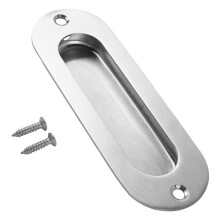 1 PCS Poignee de traction a face fixe rectangulaire de porte coulissante encastree en acier inoxydable