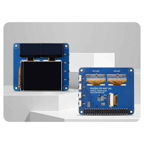2inch LCD Screen with 0.96inch OLED Display Module HAT Kit for RPi Raspberry Pi Zero 2 W 3 Model B 4 5 Expansion Board 2