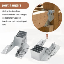 10 Stuks Sterke Tie Beugels LU24 2X4 Joist Hanger Galvaniserende Face Mount Joist Hangers voor Hout Hurricane Ties Rafter Ties