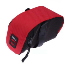 (Red)Sacoche de selle de rangement étanche pour vélo siège extérieur vélo arrière pochette