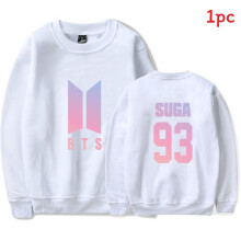 (SUGA Blanco,S)Bts Hoodie Sweatshirt Unisex Casual Pullover For Fans Streetwear Fashion