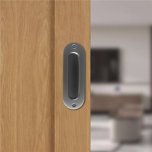 1pcs Rectangular Face Fix Flush Recessed Sliding Door Pull Handle Stainless Steel
