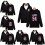 (V Black,M)Abrigo Sudadera con Capucha Manga Larga Estampado Bts Moda Ropa Regalos 3