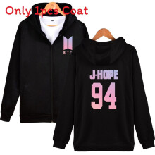 (Jhope Black,M)BTS Muster Druck Langarm Kapuzen Sweatshirt Mantel Mode Geschenke Kleidung