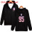 (V Black,M)Abrigo Sudadera con Capucha Manga Larga Estampado Bts Moda Ropa Regalos 1