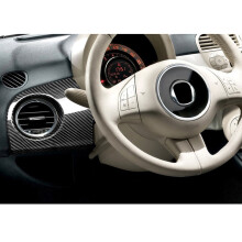 Autocollant de Panneau Latéral Conducteur en Fibre de Carbone Véritable pour 500 Abarth, Accessoires LHD