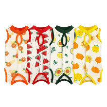 Cat Recovery Suit Set of 4 – Cotton Sanitary Jumpsuits for Post-Surgery Healing, Multicolor XL