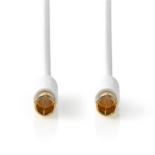 F Quick - F Quick Cables | F Han Quick | F Han Quick | Guldplateret | 75 Ohm | Dobbelt afskærmet | 5.00 m | Runde | PVC | Hvid | Window Box