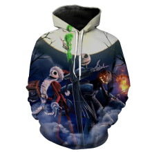 (Moonlight,M)Moletom com capuz Jack Skellington Nightmare Before Christmas estampado pulôver tops suéter