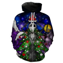 (Christmas,4XL)Moletom com capuz Jack Skellington Nightmare Before Christmas estampado pulôver tops suéter