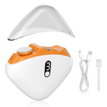 Electric Nails Clipper and Polisher, Automatic 2 in 1 with 3 Speeds Charging Via USB-C, LED Light, Quiet, for Baby Adult