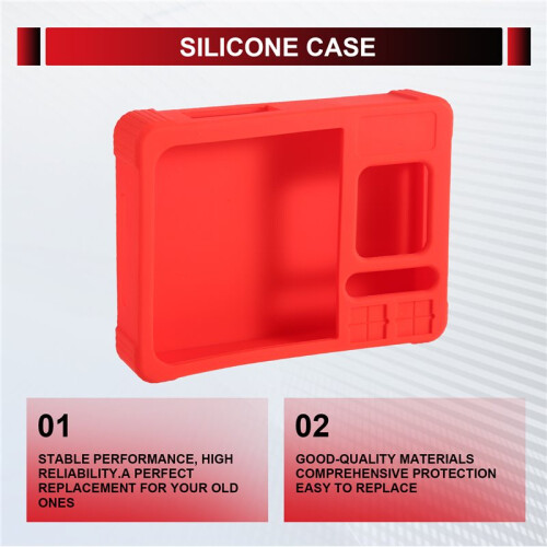 Silicone Case Soft Protective Case for F64 Programmer and Flash 64 Box Flash 64 Tool Box Protective Case Red 1