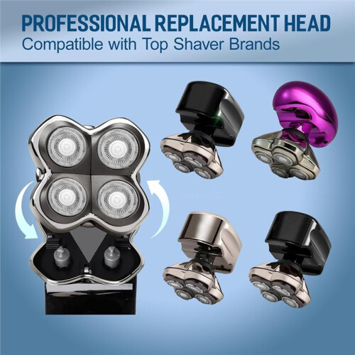 2 Pack Pro 4 Replacement Blades for Skull & Pitbulls Shaver 2