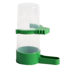 Parrot Water Feeder – External Cage-Mount Plastic Bird Water & Food Dispenser, 60ml Green