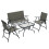 Four-Piece Metal Garden Sofa Set - Mixed Brown 1