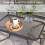 Four-Piece Metal Garden Sofa Set - Mixed Brown 8