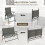 Four-Piece Metal Garden Sofa Set - Mixed Brown 7