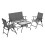 Four-Piece Metal Garden Sofa Set - Mixed Grey 1
