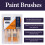 Hamilton Hamilton Fine Tip Flat Paint Brushes Decorating Set 5 Pack 2