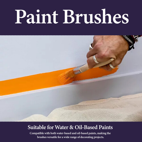 Hamilton Hamilton Fine Tip Flat Paint Brushes Decorating Set 5 Pack 2