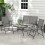 Four-Piece Metal Garden Sofa Set - Mixed Grey 4