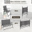 Four-Piece Metal Garden Sofa Set - Mixed Grey 7