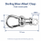 (13.1mm) Sterling Silver Fixed Top Albert Clasps 2