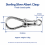 (23mm) Sterling Silver Fixed Top Albert Clasps 2