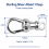 (17mm) Sterling Silver Fixed Top Albert Clasps 2