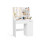 Dressing Table - MDF - White - LED Lights with Adjustable Shelves and Power Outlet 1