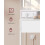 Dressing Table - MDF - White - LED Lights with Adjustable Shelves and Power Outlet 4
